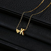 Alloy Letter Heart Pendant Necklaces for Women WGBB55E-07-1