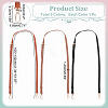 3Pcs 3 Colors PU Leather Adjustable Bag Handles DIY-WR0003-36A-2