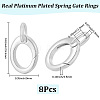 8Pcs Brass Spring Gate Rings KK-BBC0028-43P-2