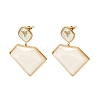 304 Stainless Steel & Acrylic Dangle Stud Earrings for Women EJEW-A164-06B-G-2