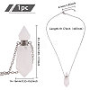 1Pc Natural Quartz Crystal Faceted Pointed Bullet Shaped Perfume Bottle Pendant Necklaces NJEW-FH0001-38P-06-2