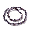 Electroplate Glass Beads Strands GLAA-E036-13C-3