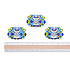 Chinese Style Alloy Enamel Chandelier Components Links ENAM-E329-51A-G-5
