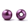 Spray Painted ABS Plastic Imitation Pearl Beads OACR-T015-05A-11-1