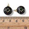 Natural Black Banded Agate Pendants G-H328-08G-D20-3