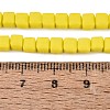 Opaque Frosted Glass Beads Strands GLAA-N072-01A-B03-4