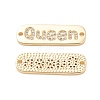 Brass Micro Pave Cubic Zirconia Links ZIRC-L093-32G-2