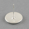 Brass Stud Earring Settings MAK-S005-18mm-EN002S-2