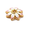 Multi-Petal Alloy Enamel Bead Caps FIND-G029-02G-06-3