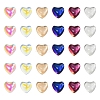 30Pcs 6 Colors Flat Back K9 Glass Rhinestone Cabochons MRMJ-YW0002-004-1