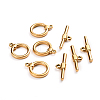 Ion Plating(IP) 304 Stainless Steel Toggle Clasps X-STAS-D142-04A-G-1