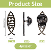 4Pcs 304 Stainless Steel Lapel Pin Backs for Clothes Backpack JEWB-FH0002-11EB-2
