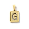 304 Stainless Steel Alphabet Pendants STAS-S152-01G-G-1