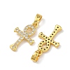 Easter Brass Micro Pave Clear Cubic Zirconia Pendants CU-L277-05G-2