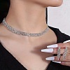 Brass Crystal Rhinestone Jewelry Sets FS-WGCC0E6-02-3