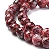 Opaque Spray Painted Glass Beads Strands GLAA-WH0015-43E-2