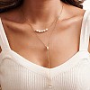 925 Sterling Silver Double Layer Necklaces NJEW-L116-11G-3