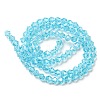 Transparent Electroplate Glass Beads Strands GLAA-F029-3mm-C20-2