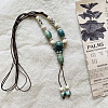 Porcelain Beads Tassel Bib Necklaces for Women WG910BF-02-1