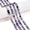 Natural Purple Fluorite Beads Strands G-N342-123-4