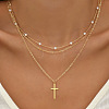 Alloy 3 Layer Necklaces for Women WG9523E-02-1