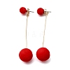 Iron Dangle Stud Earrings EJEW-D355-03G-02-4