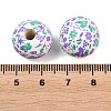Printed Wood European Beads WOOD-G029-06B-3