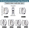 SUNNYCLUE 18Pcs 6 Size 304 Stainless Steel Grooved Finger Ring Settings RJEW-SC0001-05P-2