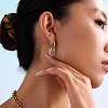 304 Stainless Steel Stud Dangle Earrings for Women UV4744-3