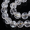 Transparent Crackle Glass Beads Strands GLAA-N051-01-3