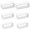 30Pcs 3 Styles Rectangle Silicone Retainer Buckle Holder Watchbands Retaining Hoop Replacement Watch Strap Clasp FIND-CN0002-39B-1