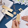 Fingerinspire 4Pcs 2 Style Brass Rectangle Bookmark with Tassel for Student Teacher Book Lovers KK-FG0001-14-3