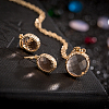 Trendy Brass Glass Party Jewelry Sets SJEW-BB15398-A-5