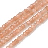 Natural Peach Moonstone Beads Strands G-B168-C10-01-2