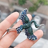 Alloy Rhinestone Brooch for Backpack Clothes PW-WG346B9-01-2