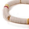 Handmade Polymer Clay Heishi Beads Stretch Bracelets BJEW-JB05304-01-2