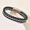 Braided Microfiber Leather Cord Bracelets BJEW-C153-01E-3