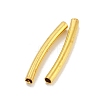 Brass Curved Tube Beads KK-B120-04F-G-2