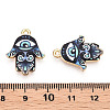 Printed Light Gold Tone Alloy Pendants ENAM-N056-206I-3