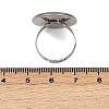 304 Stainless Steel Cuff Ring Components STAS-D372-06P-07-3