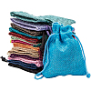 Burlap Packing Pouches Drawstring Bags ABAG-BC0001-12-4