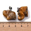 Natural Tiger Eye Pendants G-B127-05P-06-4