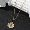 Brass Twelve Constellations Tarot Pendant Necklaces LS-NJEW-Q006-01G-G-5