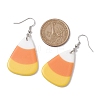 Halloween Candy Corn Acrylic Dangle Earrings for Women EJEW-JE05906-3