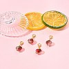 4Pcs Handmade Lampwork Strawberry Pendant Decorations HJEW-FS00041-02-9