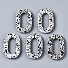 Spray Painted CCB Plastic Linking Rings CCB-Q091-016A-1