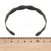316 Surgical Stainless Steel Braided Wave Cuff Bangles BJEW-C125-02AS-3