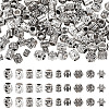 100Pcs 10 Styles Tibetan Style Alloy European Beads FIND-PJ0001-36-1