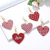 DIY Heart Keychain Diamond Painting Kits DIAM-PW0001-163-1