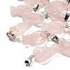 Natural Rose Quartz Pendants G-B127-10P-14-1